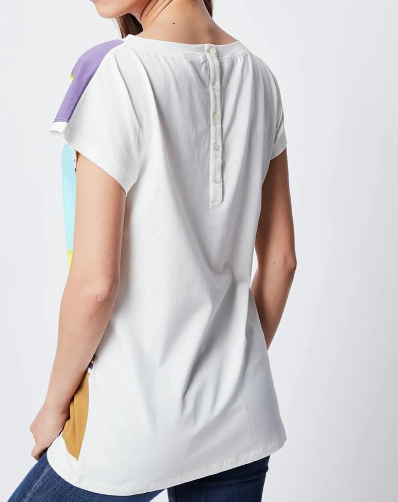 T-Shirt imprimé multicolore