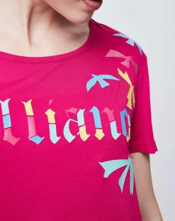 T-Shirt imprimé rose/multicolore