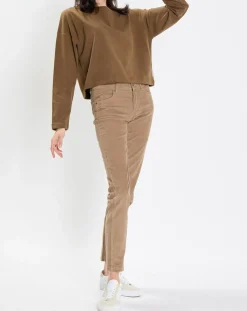 T-Shirt jersey stretch marron