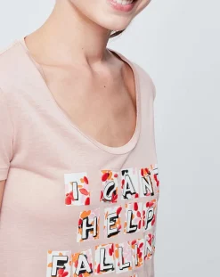 T-Shirt John Galliano rose pâle