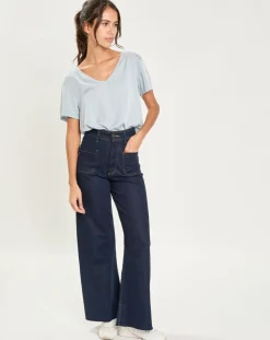 T-Shirt Lane gris bleu