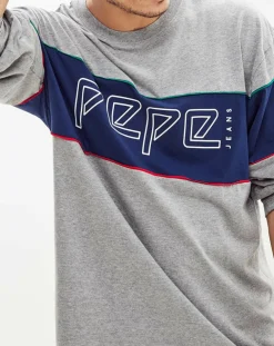 T-Shirt Logo Archive gris/bleu