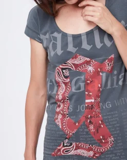 T-Shirt Long gris ardoise