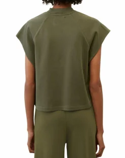 T-Shirt loose Crop kaki