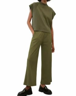 T-Shirt loose Crop kaki