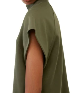 T-Shirt loose Crop kaki