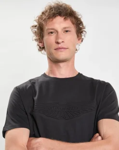 T-Shirt manches courtes Aston Martin Racing Embossé noir