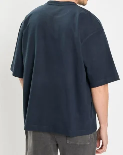 T-Shirt manches courtes Col Rd Oversize bleu marine