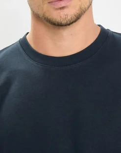 T-Shirt manches courtes Col Rd Oversize bleu marine