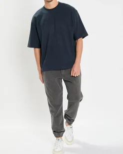 T-Shirt manches courtes Col Rd Oversize bleu marine