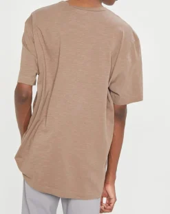 T-Shirt manches courtes Flamme Poche camel