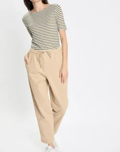 T-Shirt manches courtes Rayé Flame blanc/kaki