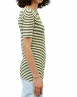 T-Shirt manches courtes Rayé Flame blanc/kaki