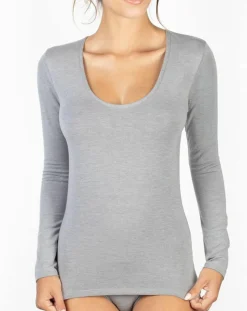 T-Shirt Marion en Micromodal gris clair