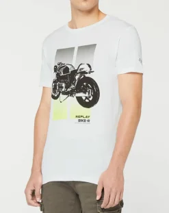 T-Shirt Moto Bike blanc