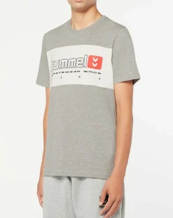 T-Shirt Musa en Coton gris/blanc