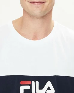 T-Shirt Nolan blanc/marine