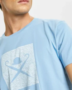 T-Shirt Print Body bleu ciel