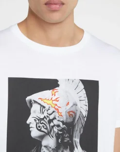 T-Shirt print rock blanc