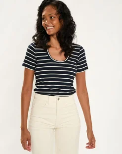 T-Shirt Rib bleu marine