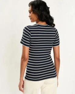 T-Shirt Rib bleu marine