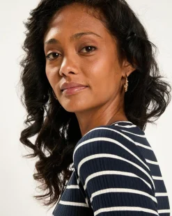 T-Shirt Rib bleu marine