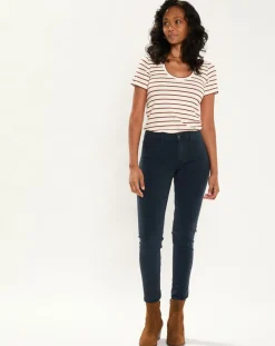 T-Shirt Rib écru/marron