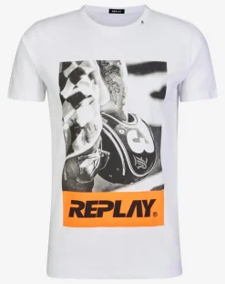 T-Shirt Rock Fluo blanc