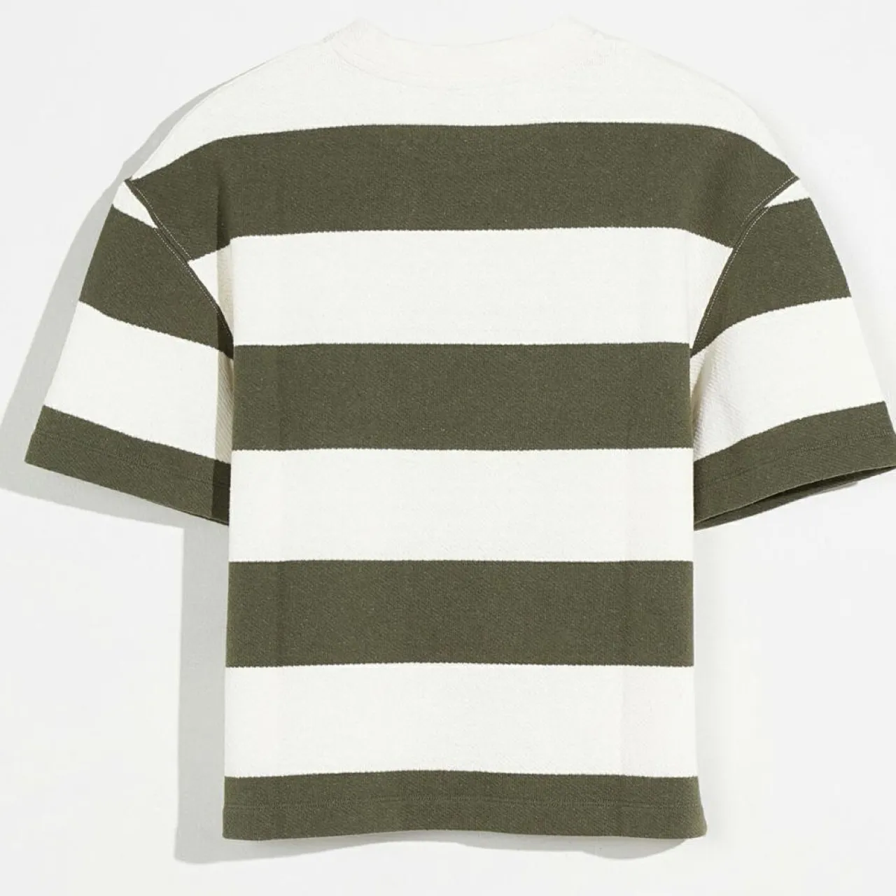 T-Shirt Sine rayé blanc/vert