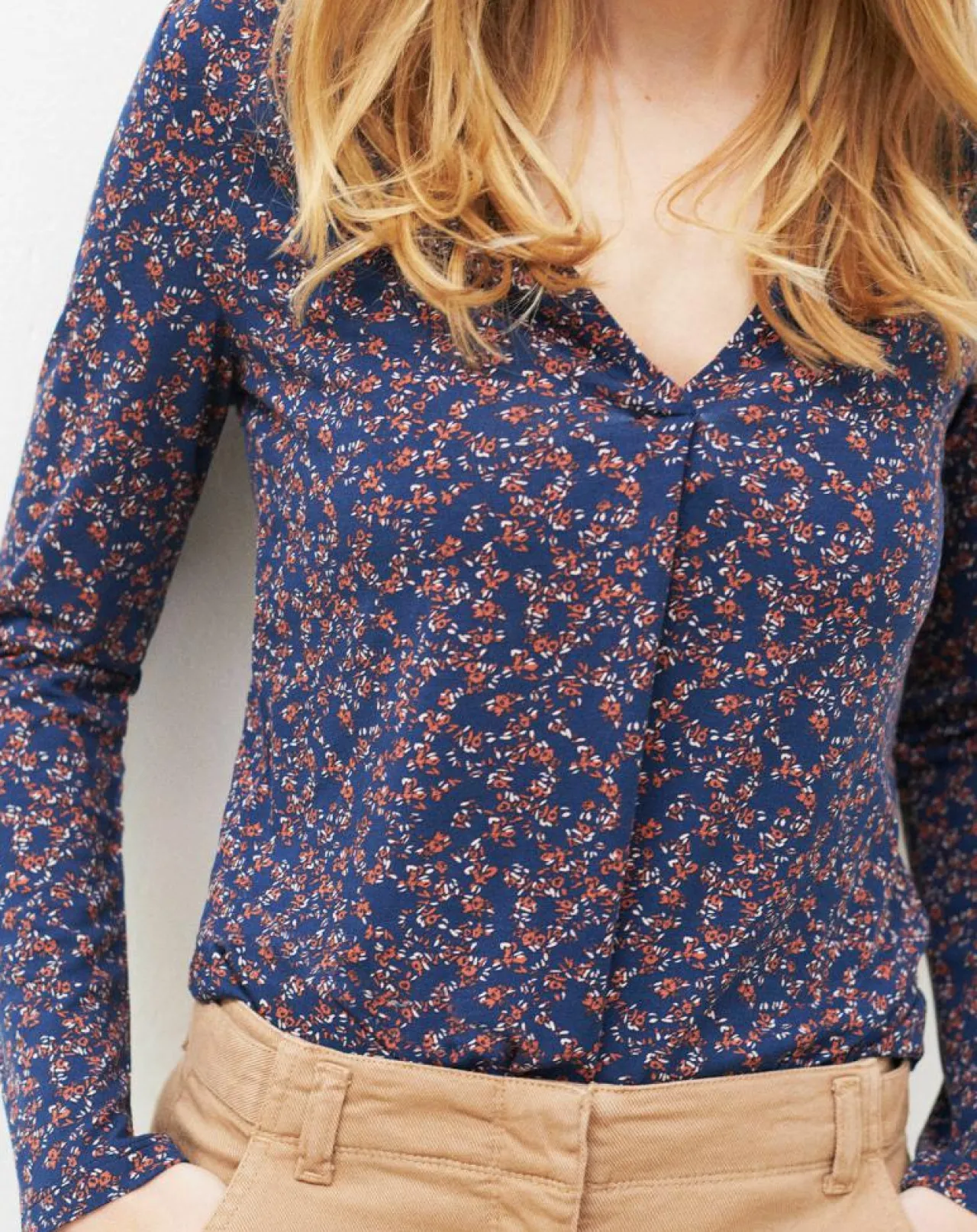 T-Shirt Sonia imprimé bleu marine