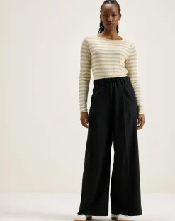 T-Shirt Veras rayé blanc/beige