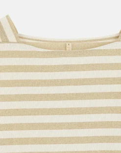 T-Shirt Veras rayé blanc/beige