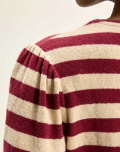 T-Shirt Vidoum rayé blanc/rouge