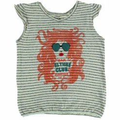 T-shirt vitta en coton à rayures beige