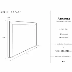 Tête de lit Ancona crème - 180x120 cm