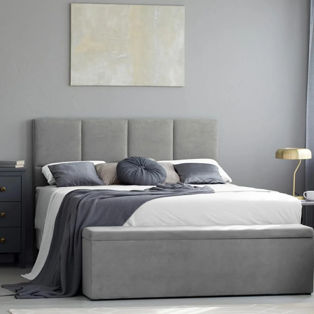 Tête de lit Barletta gris clair - 180x120 cm