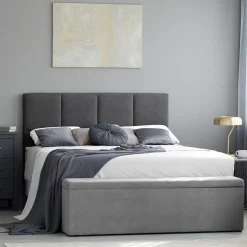 Tête de lit Barletta gris foncé - 140x120 cm