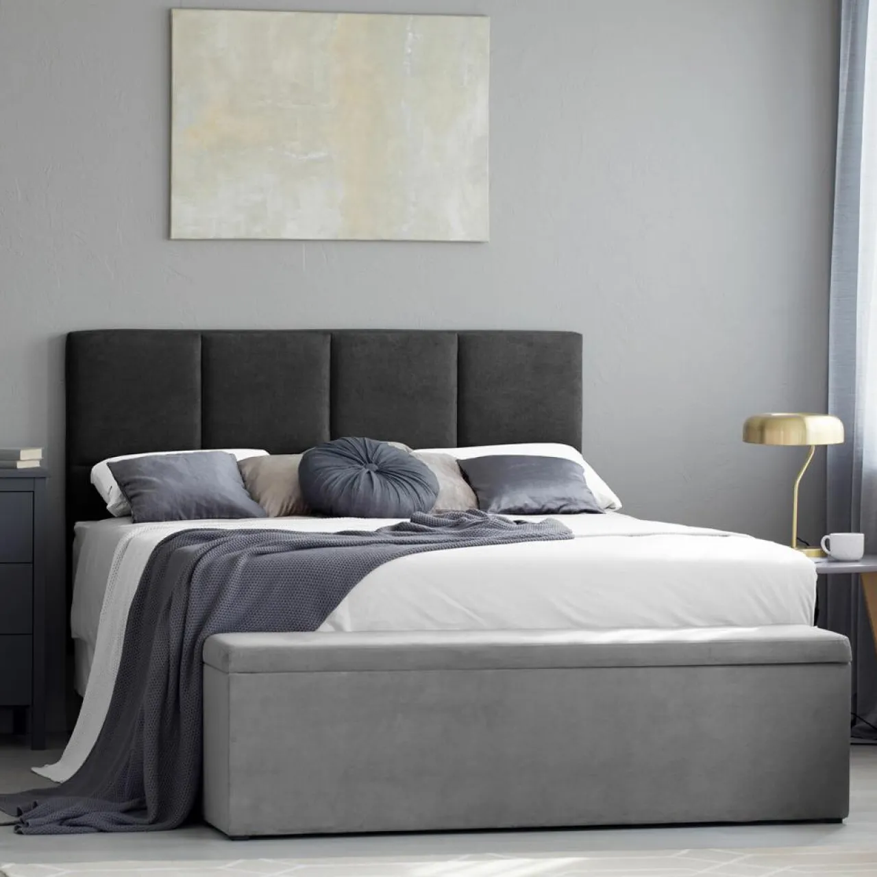 Tête de lit Barletta noire - 140x120 cm