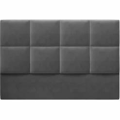 Tête de Lit en Velours Begonia gris foncé - 140x120 cm