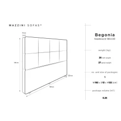 Tête de lit en Velours Begonia vert bouteille - 180 cm