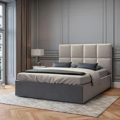 Tête de lit en Velours Begonia beige clair - 160 cm