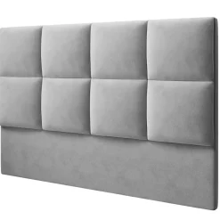 Tête de lit en Velours Begonia gris clair - 180 cm
