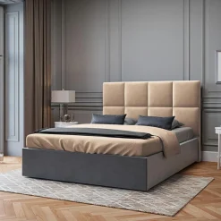 Tête de lit en Velours Begonia beige - 160 cm