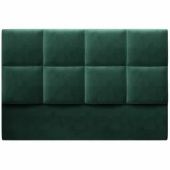 Tête de Lit en Velours Begonia vert bouteille - 140x120 cm