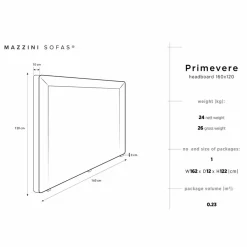 Tête de Lit en Velours Primevere gris foncé - 160x120 cm