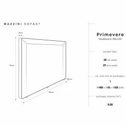 Tête de Lit en Velours Primevere gris foncé - 180x120 cm