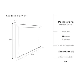 Tête de lit en Velours Primevere lavande - 160x34x47 cm