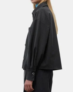 Veste à rayures noire