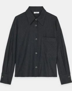 Veste à rayures noire