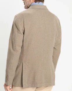 Veste à imprimé Prince de Galles beige foncé